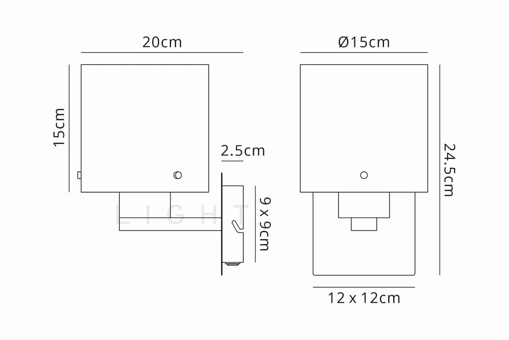 Bonni Single Switched Wall Lamp, 1 Light, E27 Home Store Living