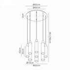 Bonni Slim 9 Light Adjustable E27 Round Pendant Home Store Living