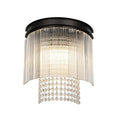 Boylon Wall Light Brown Oxide With Fluted Glass And Crystal SH7680 (2LT105A) Inspired Lighting