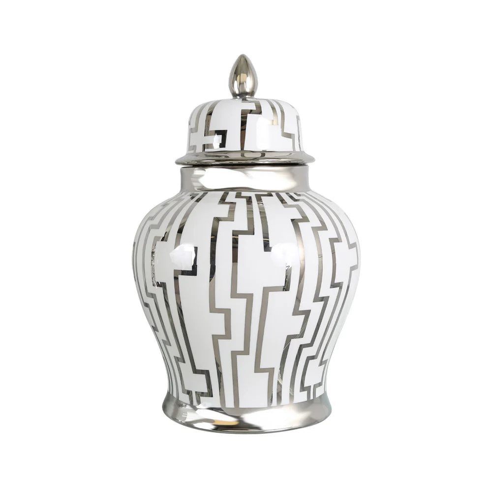 White and silver urn pot ginger jar( 2135 ) CIMC
