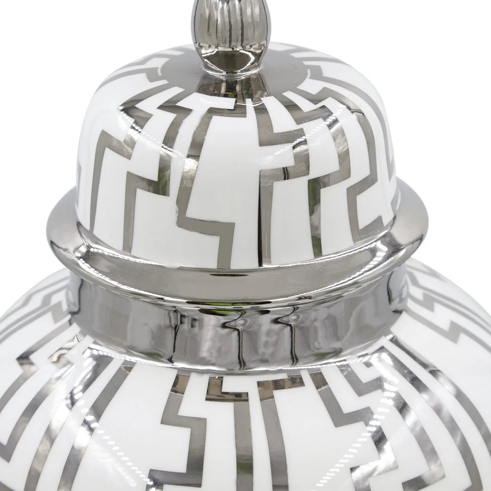White and silver urn pot ginger jar( 2135 ) CIMC