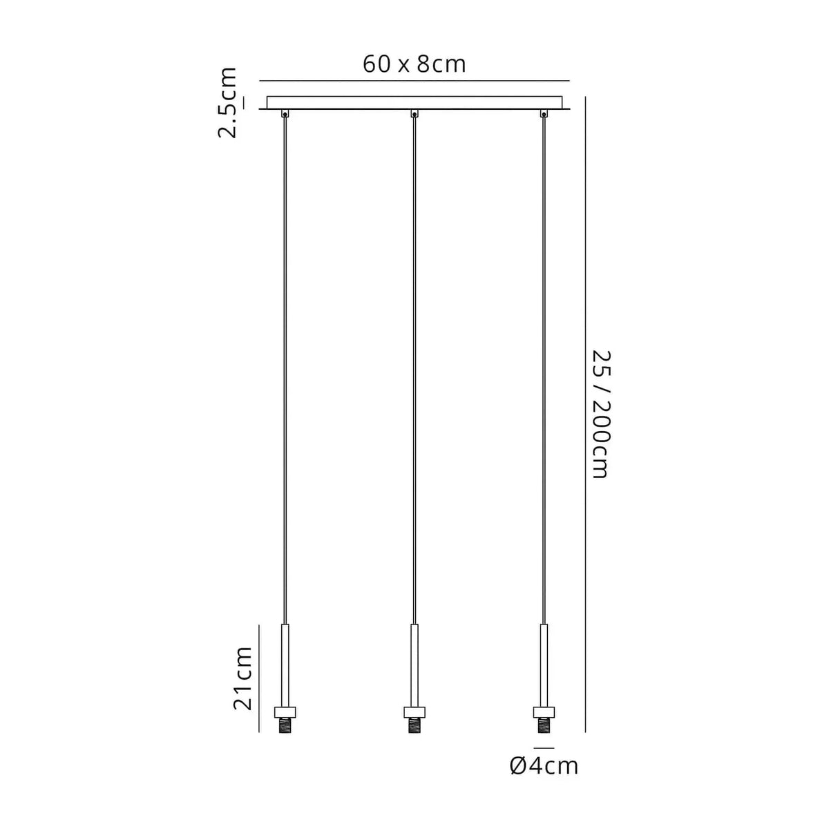 Brantley 3 Light 2m Linear Pendant Home Store Living