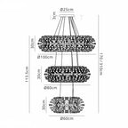 Brantley 3 Tier Crystal Ceiling Pendant Home Store Living
