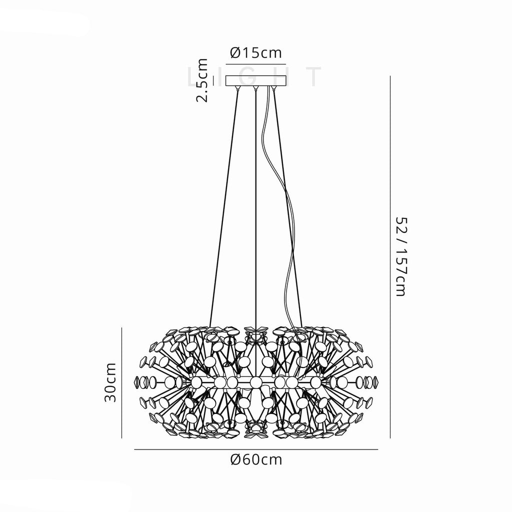 Brantley Crystal Ring Pendant Light Home Store Living