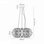 Brantley Crystal Ring Pendant Light Home Store Living