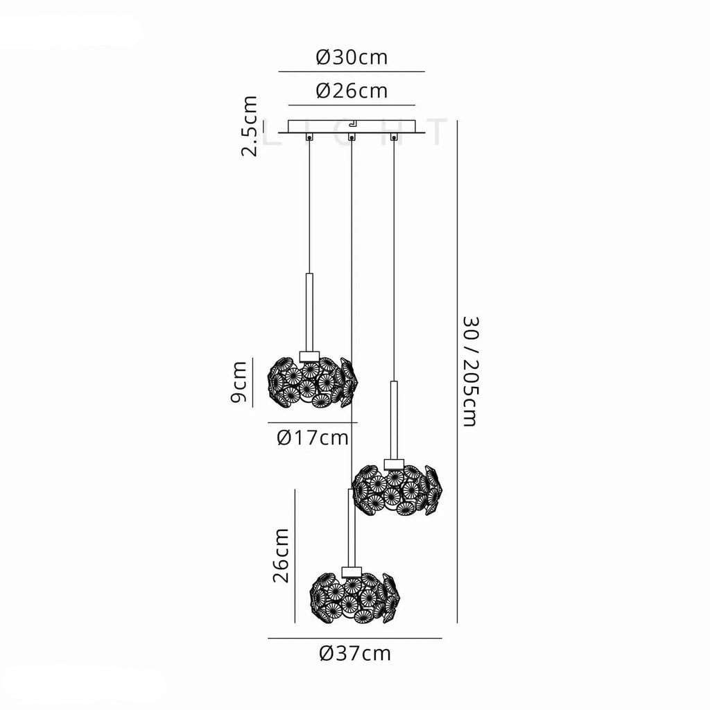 Brantley Crystal Round Pendant Ceiling Light Home Store Living