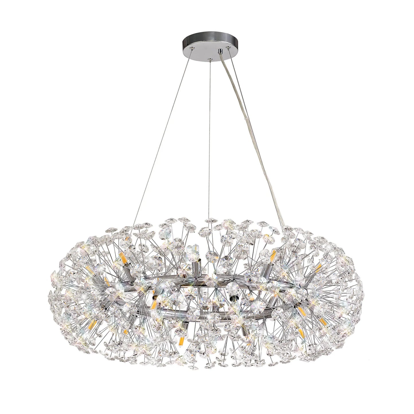 Brantley Pendant 80cm Ring 20 Light G9 Polished Chrome/Crystal