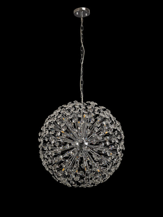 Brantley Pendant 60cm Sphere 16 Light G9 Polished Chrome / Crystal