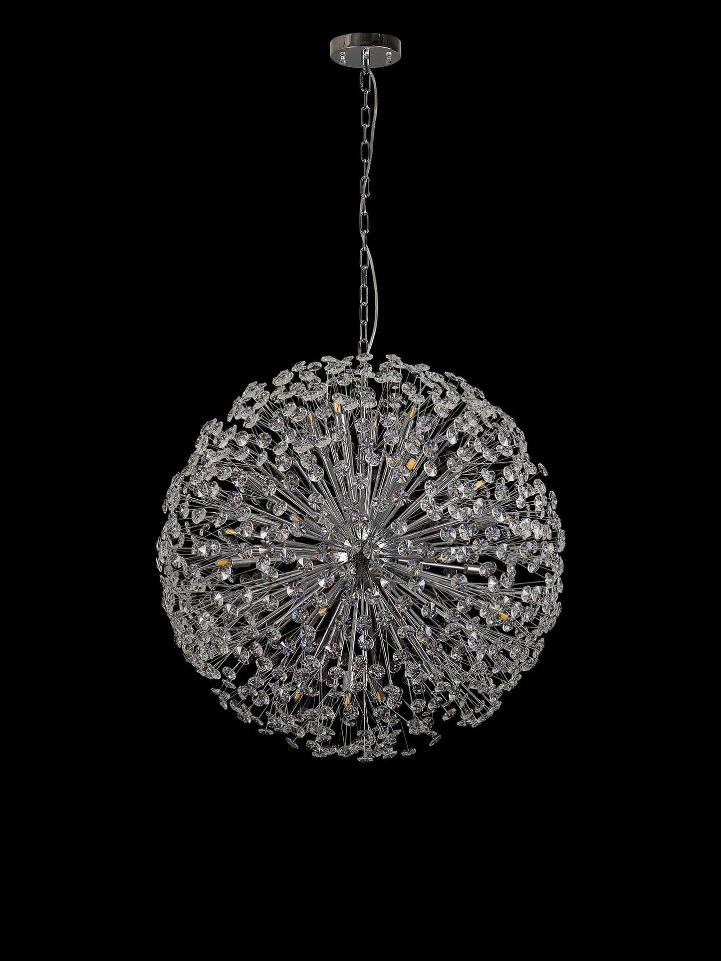 Brantley Pendant 80cm Sphere 24 Light G9 Polished Chrome / Crystal, Item Weight: 19.7kg