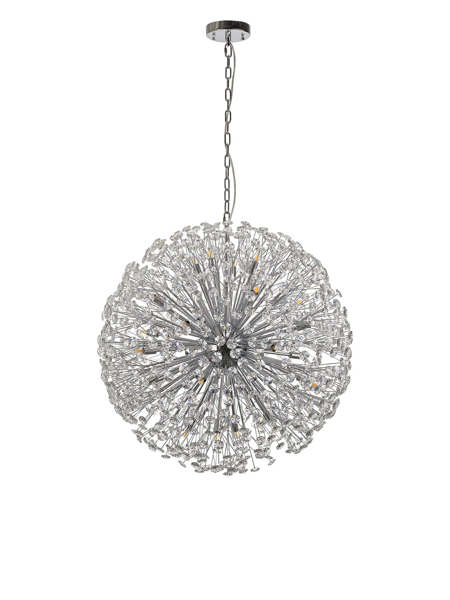 Brantley Pendant 80cm Sphere 24 Light G9 Polished Chrome / Crystal, Item Weight: 19.7kg