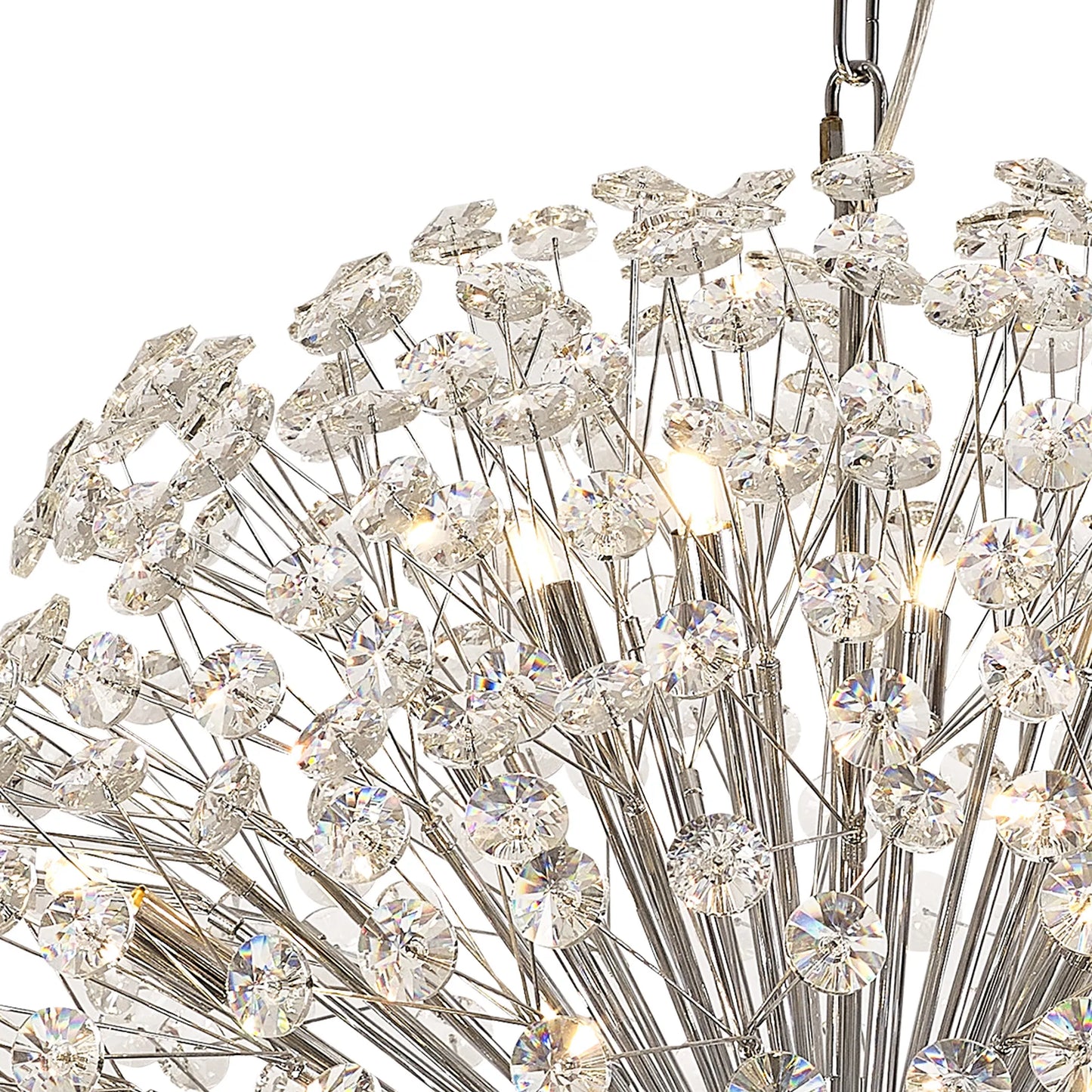 Brantley Pendant 80cm Sphere 24 Light G9 Polished Chrome / Crystal, Item Weight: 19.7kg