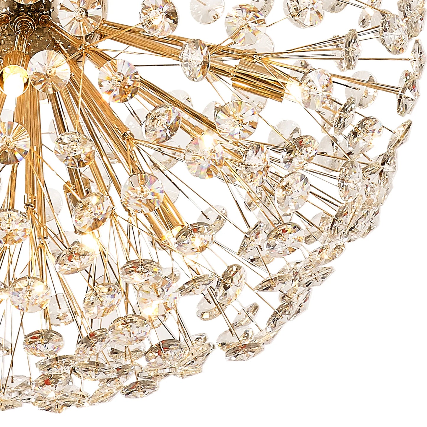 Brantley Pendant 60cm Sphere 16 Light G9 French Gold / Crystal