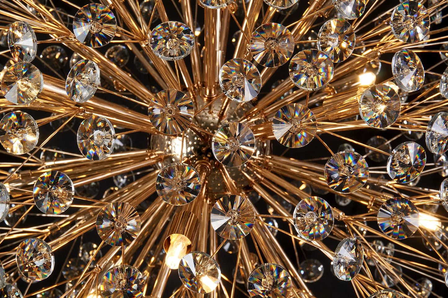 Brantley Pendant 60cm Sphere 16 Light G9 French Gold / Crystal