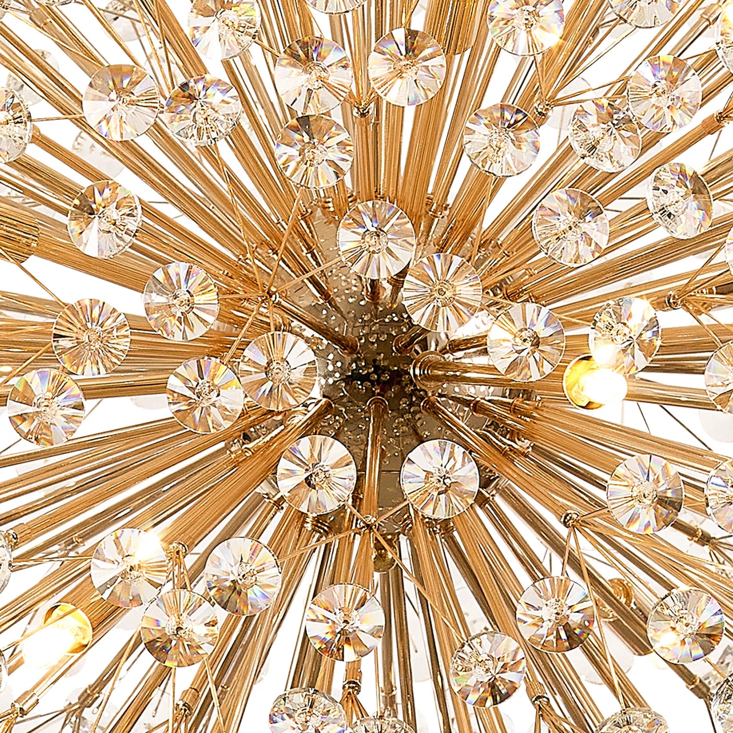 Brantley Pendant 80cm Sphere 24 Light G9 French Gold / Crystal, Item Weight: 19.7kg