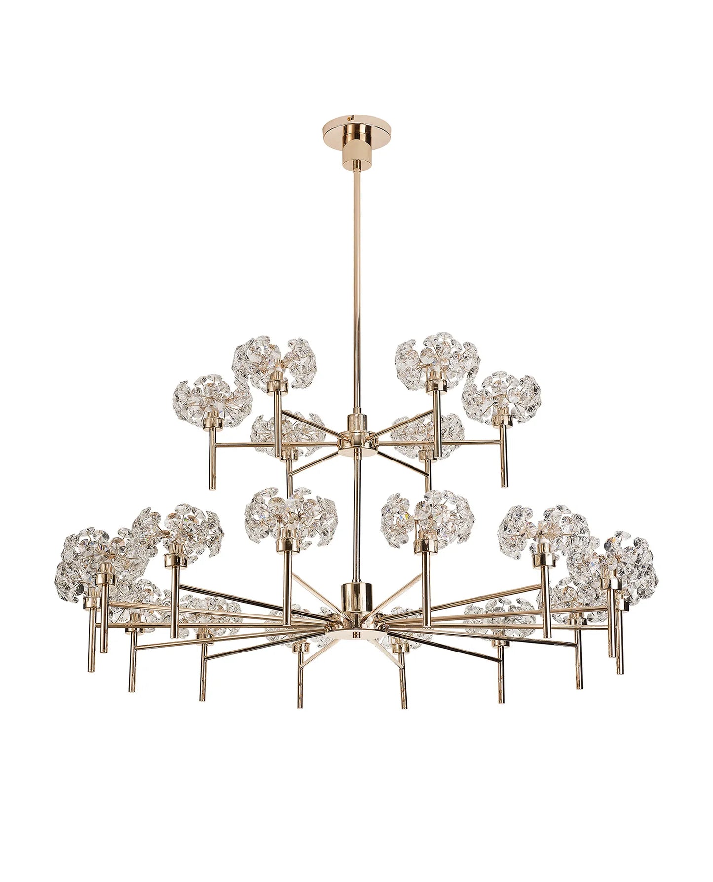 Brantley 20 Light G9 2-Tier Light With French Gold And Crystal Shade