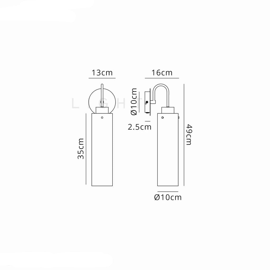 Bonni Slim Single Switched Wall Lamp, 1 Light, E27 Home Store Living