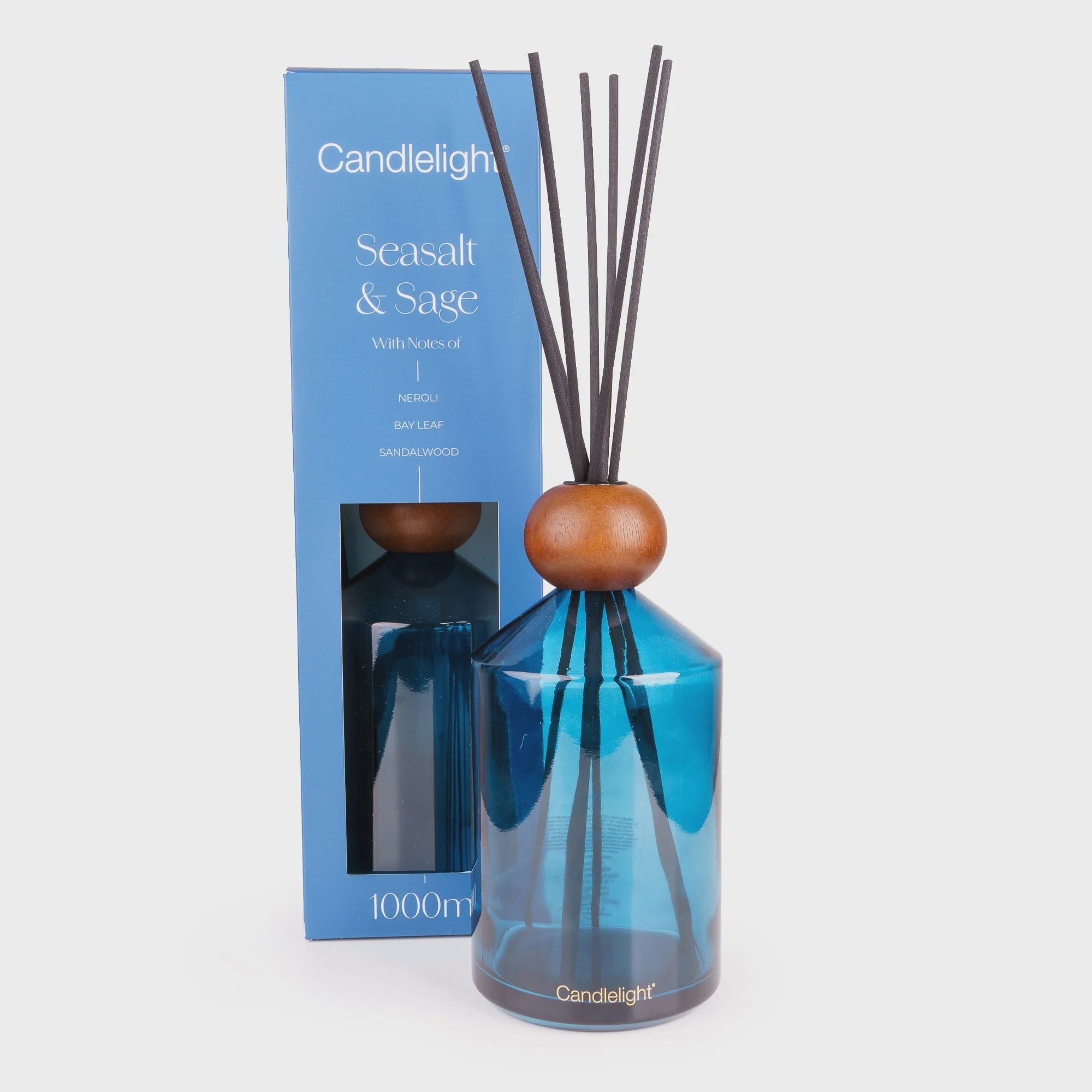 1000ml Reed Diffuser Geometric - Seasalt & Sage candlelight