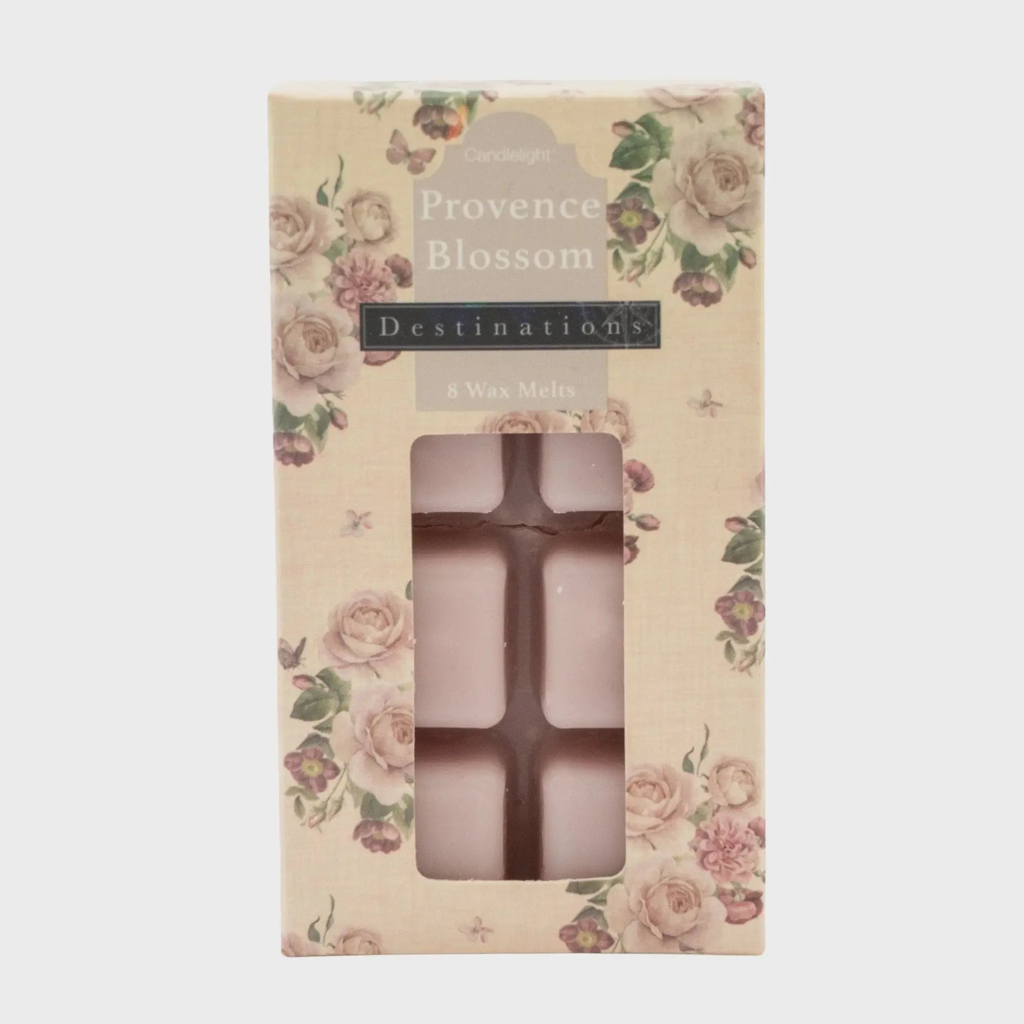 Provence Blossom 8 Wax Melts with Parisian Window Scent candlelight