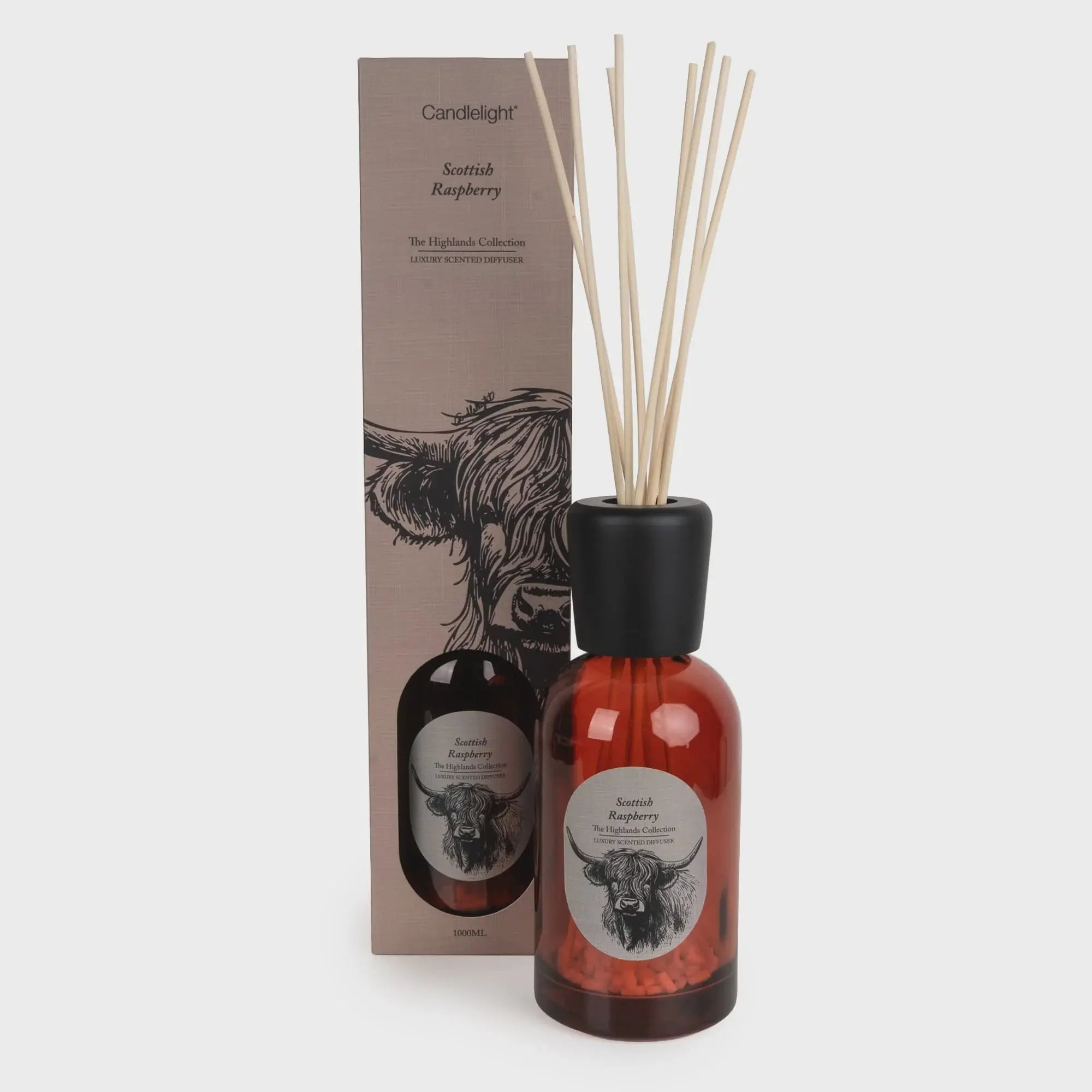 1000ml Reed Diffuser - Scottish Raspberry candlelight