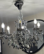 (CH246) 6 BRANCH CHROME SHALLOW CHANDELIER Mcgowan and rutherford