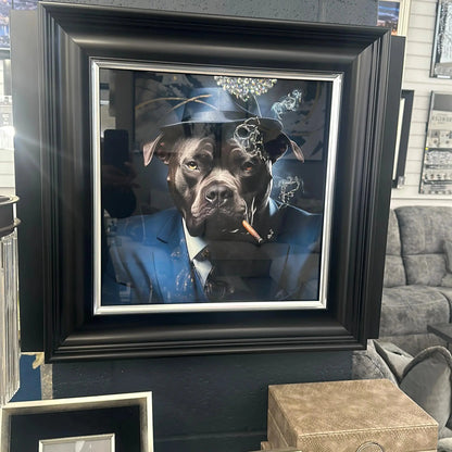 Hand Made Framed Staffy Animal Artwork Home Store Living