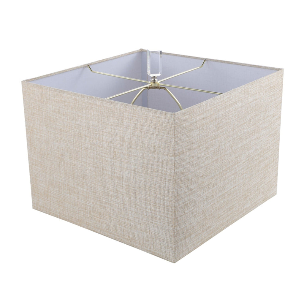 83.8cm Gold Mercury Glass Table Lamp with Cream Linen Shade CIMC