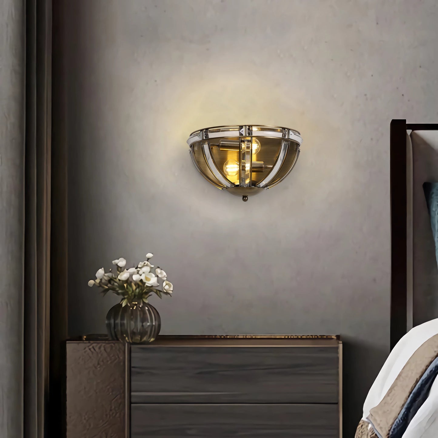 Claire Polished Nickel Wall Light Home Store Living