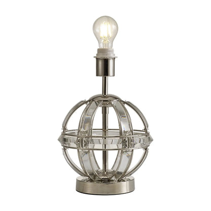 Claire Round Polished Nickel Table Lamp Home Store Living