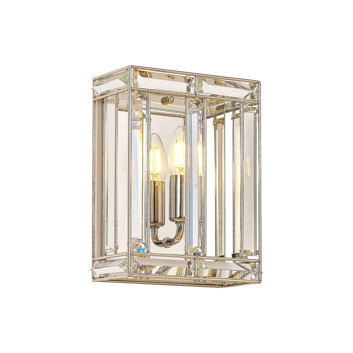 Claire Polished Nickel Wall Light Home Store Living