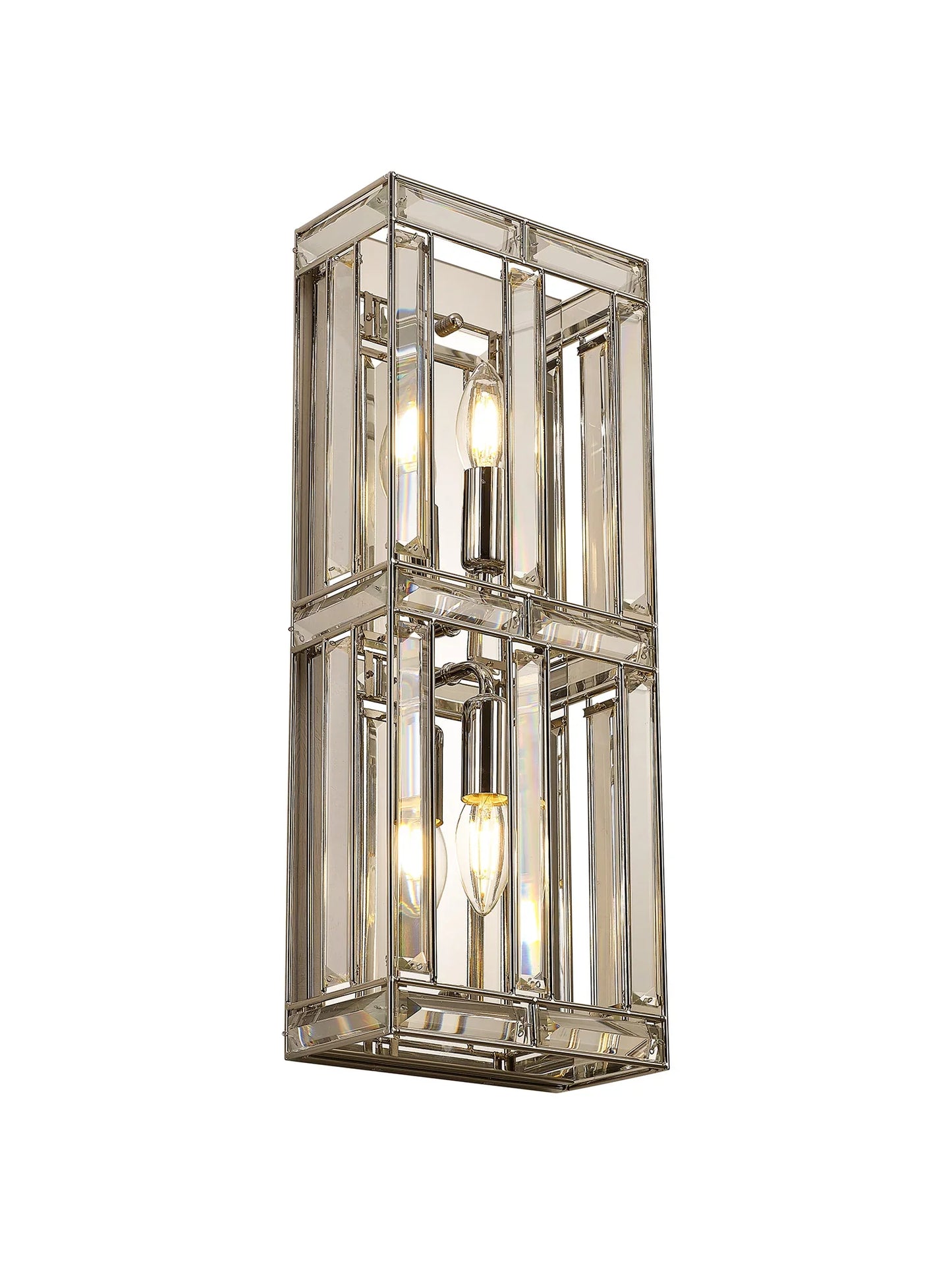 Claire Polished Nickel Wall Light Home Store Living