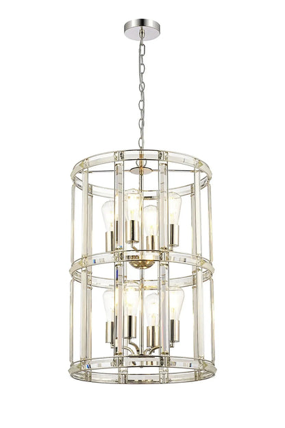 Claire Polished Nickel Hanging Pendant Light Home Store Living