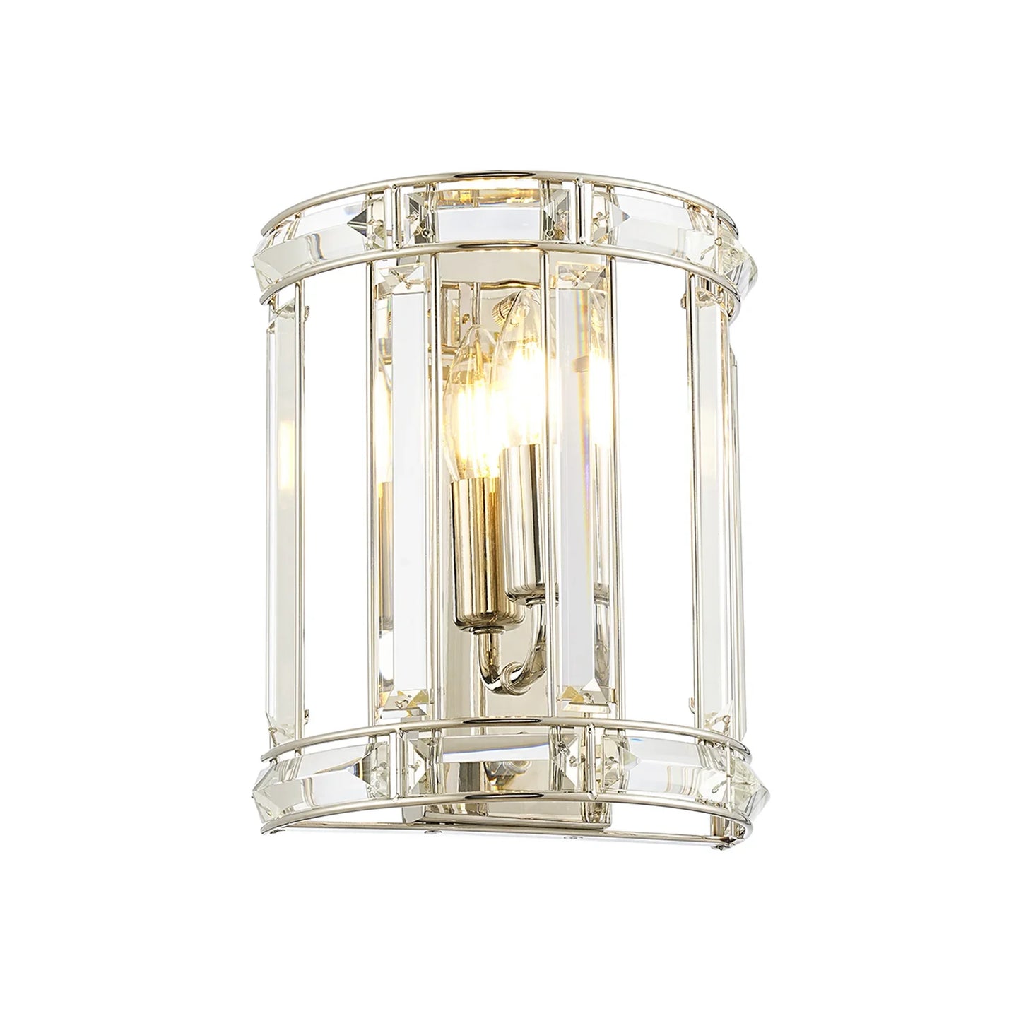 Claire Polished Nickel Wall Light Home Store Living