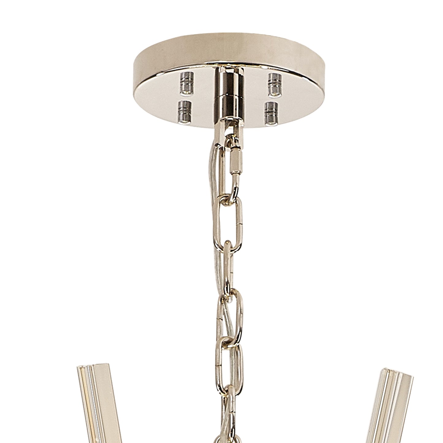 Chase 32 Light E27, Vertical Oval Pendant Polished Nickel / Smoke Glass, Item Weight: 22kg