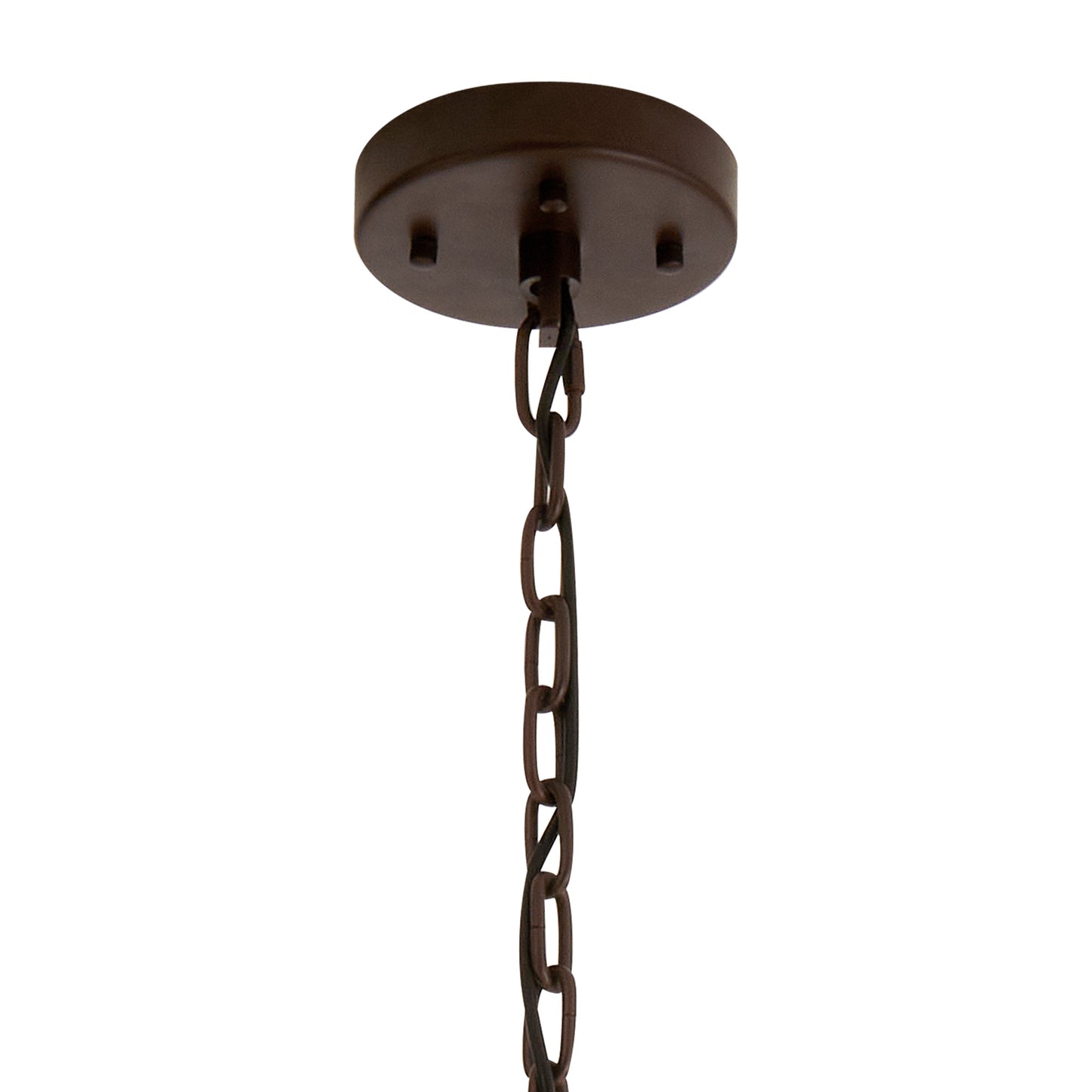 Chase 32 Light E27, Oval Pendant Brown Oxide / Clear Glass, Item Weight: 25kg