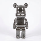 Large 80cm Richmonds Art Deco Black & Chrome Mosaic Standing Bear Ivan