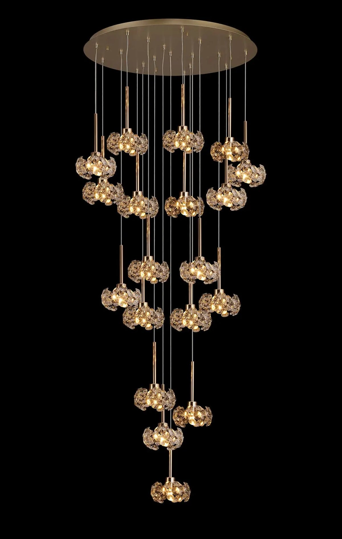 Brantley Crystal Round Pendant Ceiling Light Home Store Living