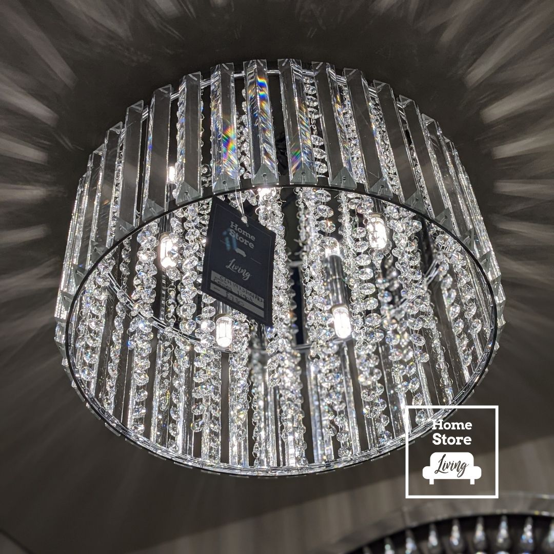 Daria 5 Bulb Crystal Flush Light