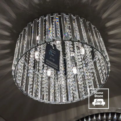 Daria Round Crystal Ceiling Light Range Home Store Living