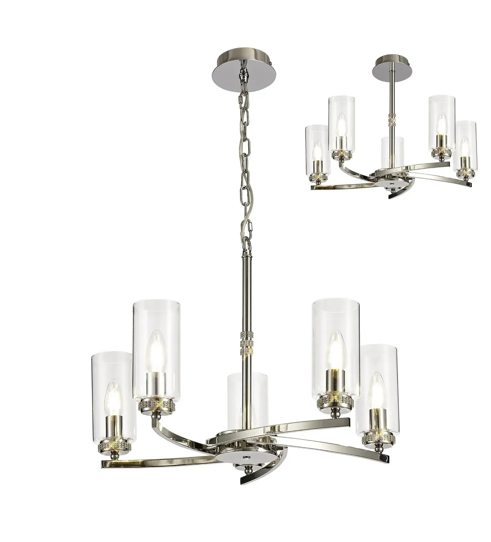 Dylan Pendant/Semi Flush Adjustable Ceiling Light Home Store Living