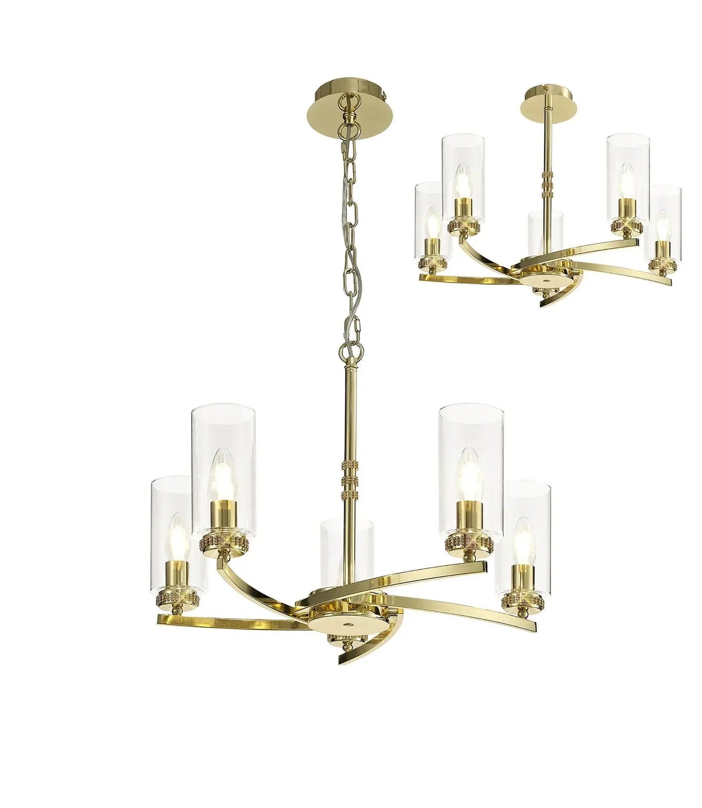 Dylan Pendant/Semi Flush Adjustable Ceiling Light Home Store Living