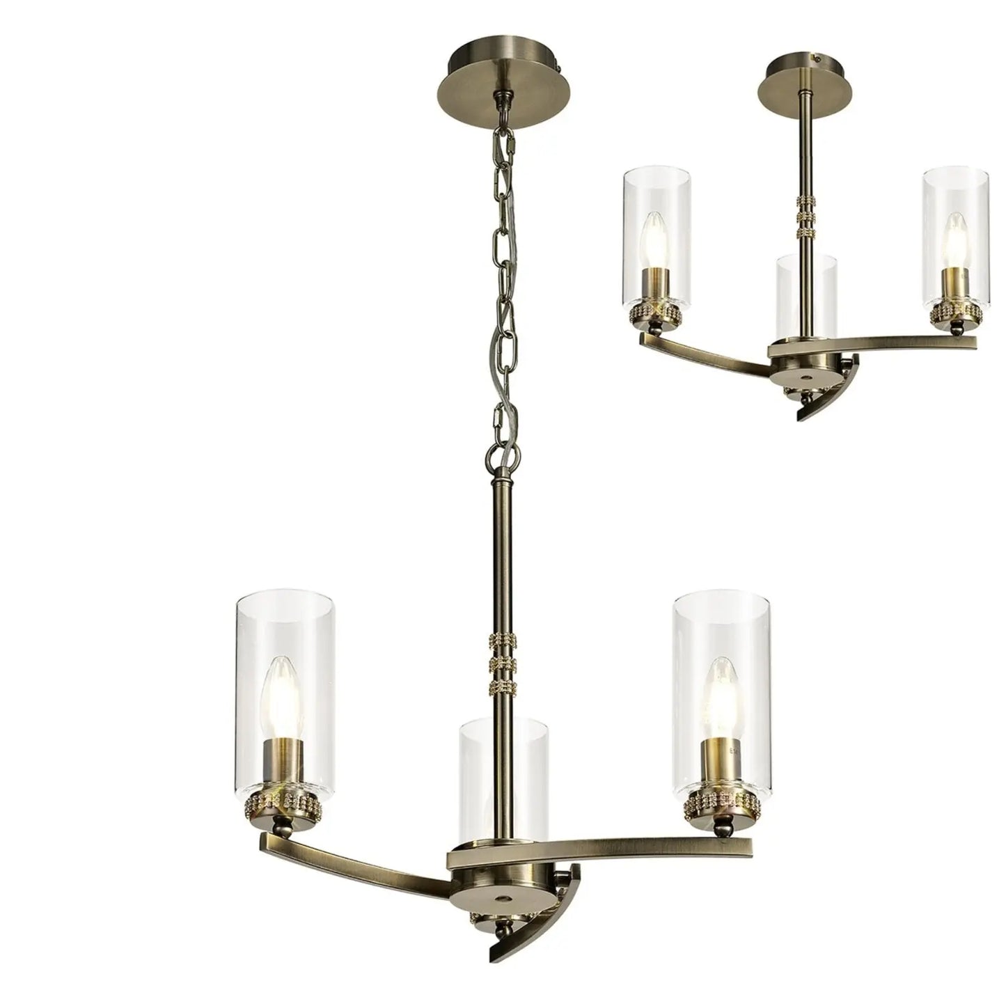 Dylan Pendant/Semi Flush Adjustable Ceiling Light Home Store Living