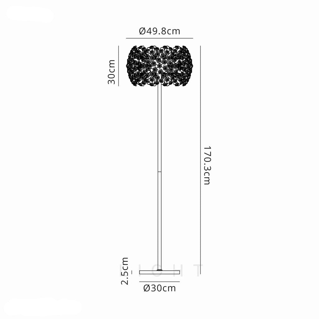 Brantley 8 Light Crystal Floor Lamp Home Store Living