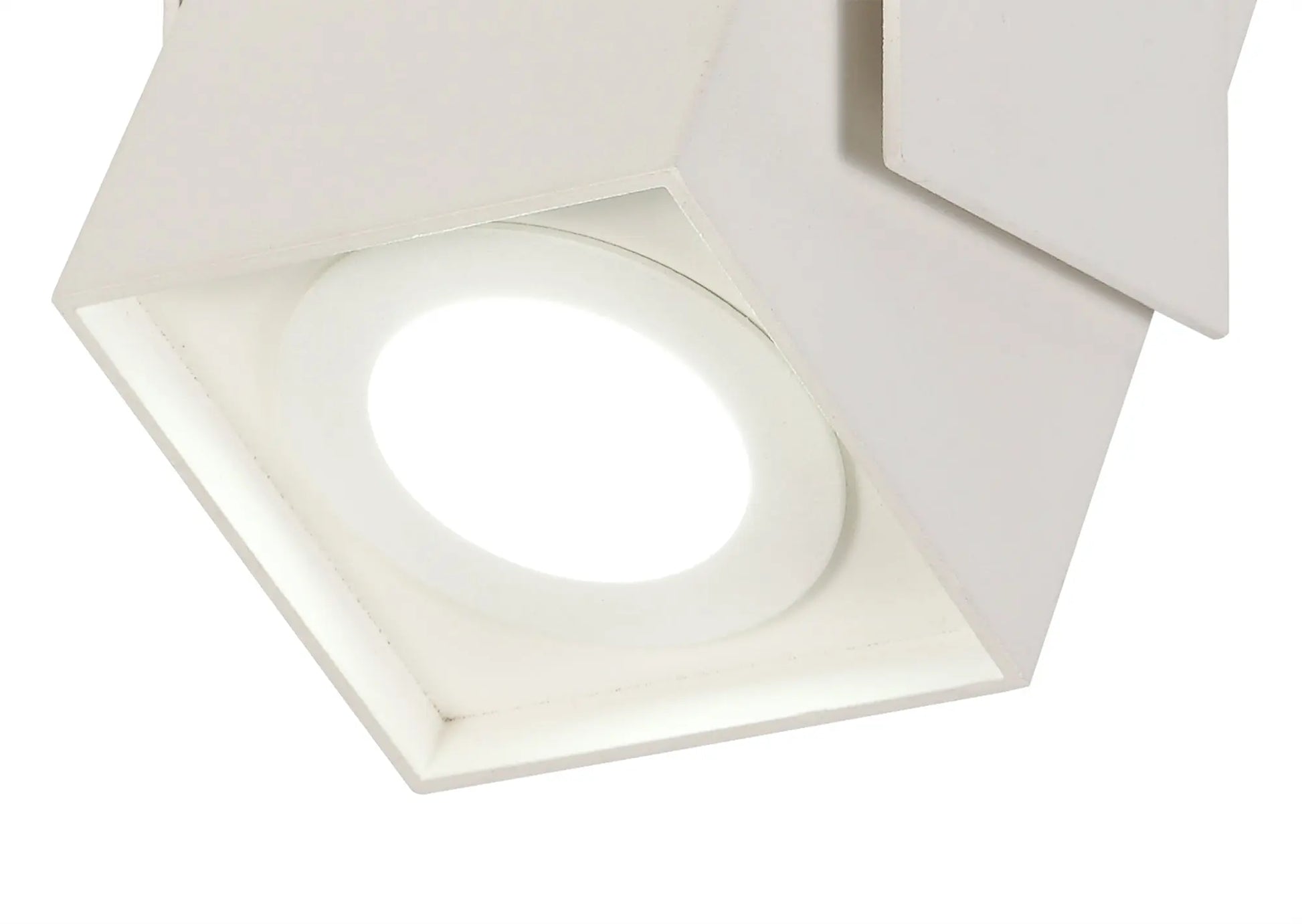 Destiny Adjustable Square Spotlight, 1 Light GU10, Sand White, Cut Out: 62mm Home Store Living