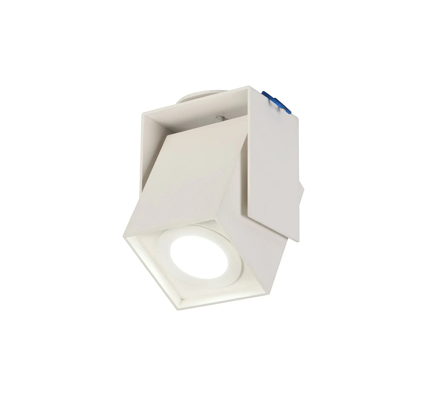 Destiny Adjustable Square Spotlight, 1 Light GU10, Sand White, Cut Out: 62mm Home Store Living