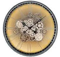 COG CLOCK LIGHT UP SILVER 51CM Lesser & Pavey Ltd