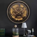 COG CLOCK LIGHT UP SILVER 76CM Lesser & Pavey Ltd