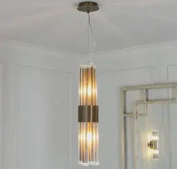 Colmar Antique Brass Finish Pendant RV Astley