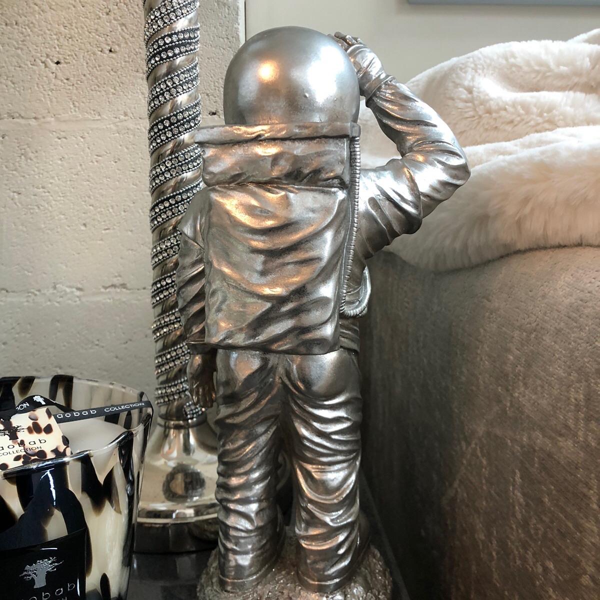 Silver Standing Astronaut Ornament Home Store Living