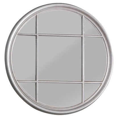 Eccleston Round Mirror Silver 1000x40x1000mm Home Store Living