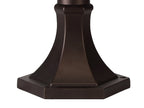 Evelyn Pedestal Lamp, 1 x E27, Antique Bronze/Clear Ripple Glass, IP54, 2yrs Warranty Home Store Living
